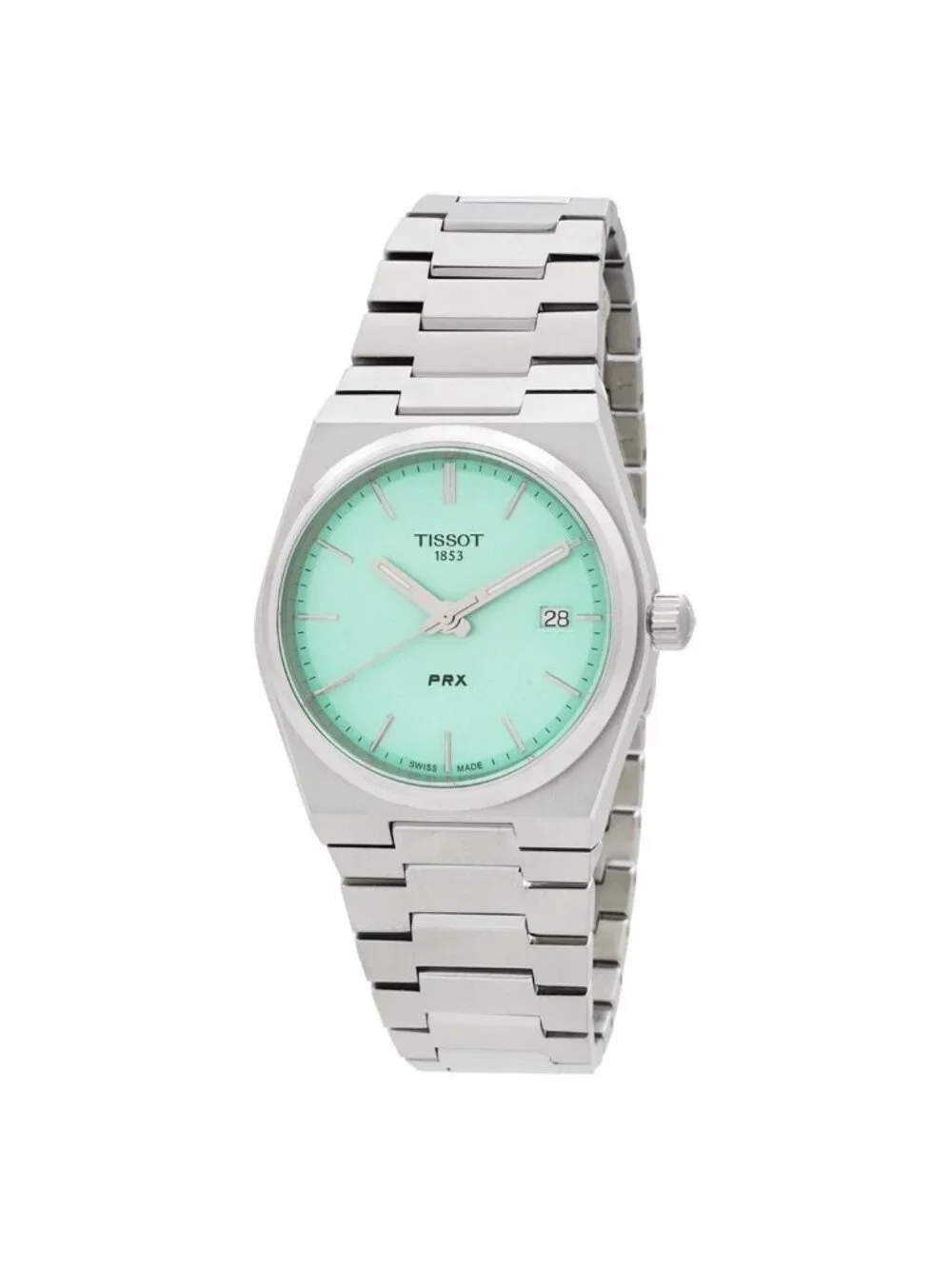 NWT Tissot PRX Quartz Light Green 35mm Dial Ladies Watch